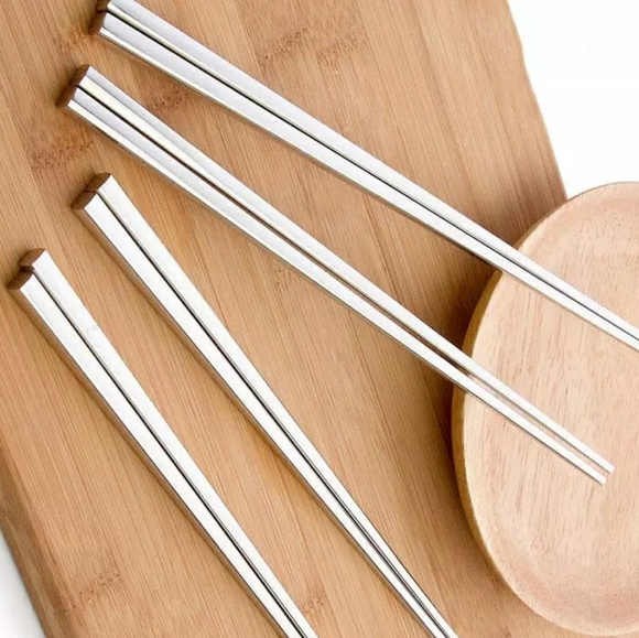 5 pairs of stainless steel chopsticks - Picture 1 of 6